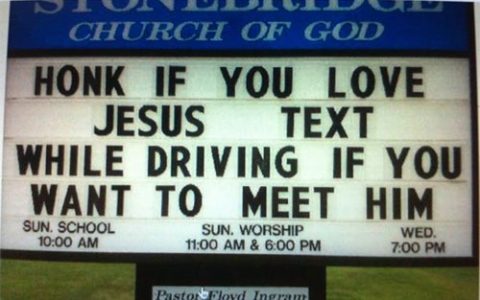 funny church signs Text